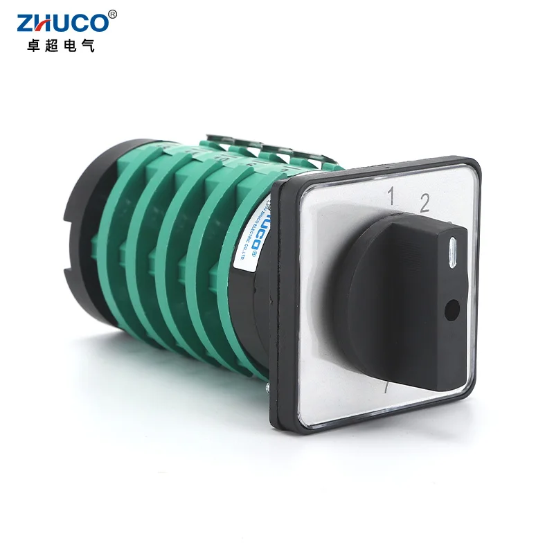 ZHUCO KDHC-32/3X7-5 690V 32A 1-7 7 위치 5 극 은색 접촉 조정 가능한 용접 기계 로터리 전환 캠 스위치