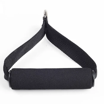 

Home Fitness Equipment Sports Workout Gym Durable Replacement Parts Black D-Ring Strength Pull Rope Handle