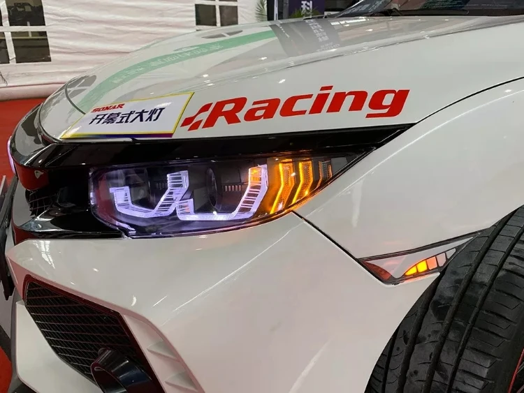 2019y автомобильный бупмер головной свет для Honda Civic автомобильные аксессуары светодиодный DRL галогенный/HID ксенон, противотуманная фара для Civic