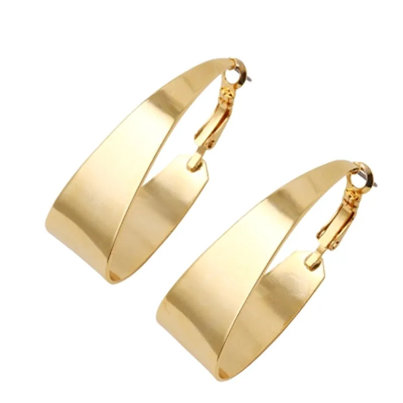 1 пара большие круглые серьги золотые кольца из нержавеющей стали/серьги для