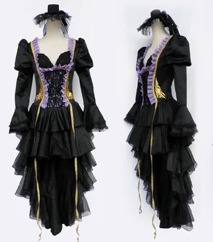 

Vocaloid Hatsune Miku Charming Black Dress Cosplay Costume full set outfit halloween costumes for women adults