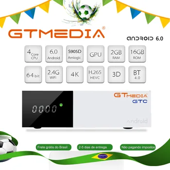 

Gtmedia GTC FTA Satellite Receiver DVB S2 Biss VU Cline Receptor DVB-C Tuner dvb T2 4K Android tv box ISDB-T Bluetooth 4.0