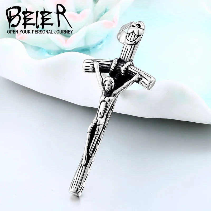 Женское ожерелье с подвеской крестом из нержавеющей стали|Ожерелья подвеской| |