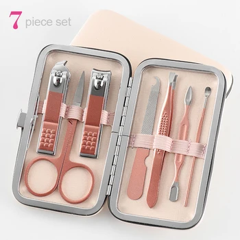 

Manicure Set High Quality Clipper Scissor Nipper Tweezer Picker Stainless Steel Manicure DIY Nail Art Tools Kits Beauty Case