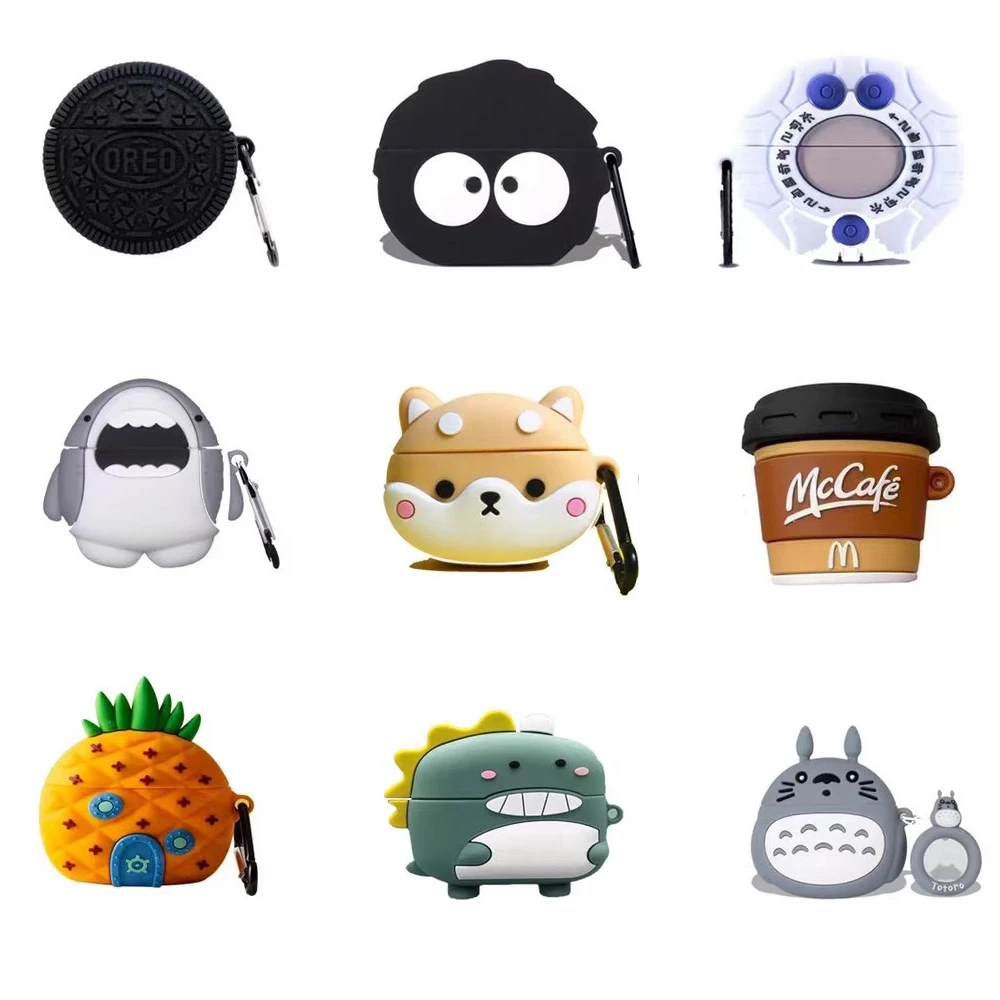 For huawei freebuds 4i Pro Case 3D Cute Cartoon Dog Coffee Totoro Shark Earphone 3 4 Soft Protect Cover | Электроника