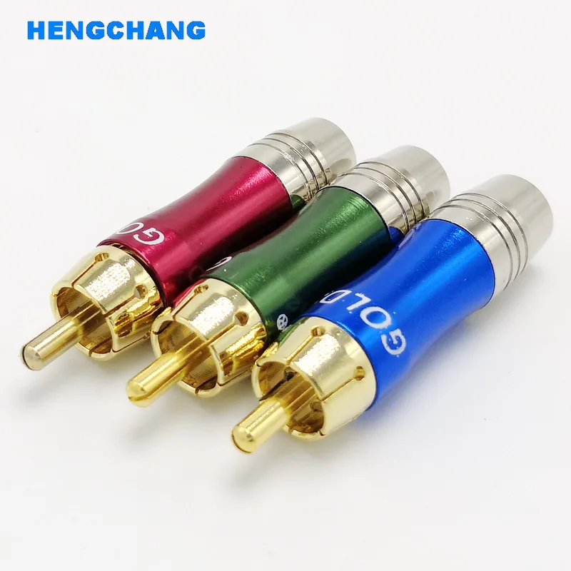 estómago Componer viudo Enchufe RCA de 3 colores YUV RCA, conector de Audio y vídeo chapado en oro,  6 piezas|lot|lot lotlots plugs - AliExpress