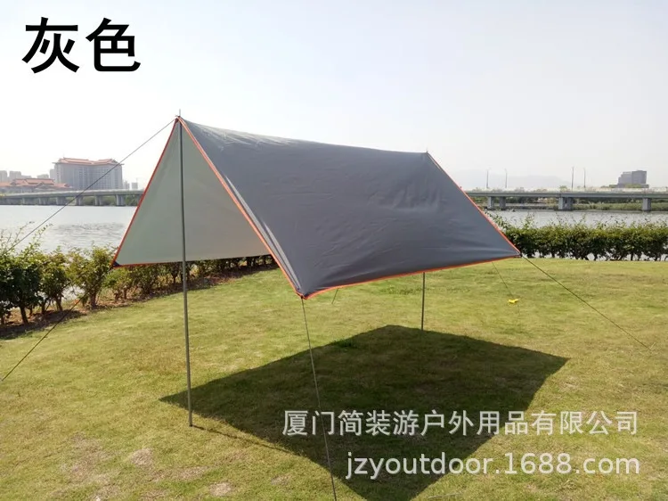 Gray 3 M x 4 M Открытый навес палатка водостойкий Защита от солнца беседка пляж зонт УФ-защита тент автомобиль счет - Цвет: Gray 3 M x 4 M