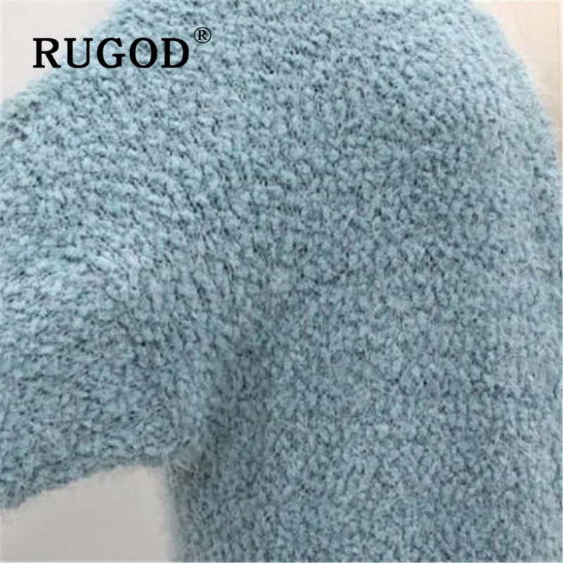 RUGOD, однотонный пушистый вязаный свитер, длинный кардиган размера плюс, Свитера Simplee, зимние топы для женщин, осень, элегантная вязаная одежда