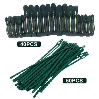 

Vines Fastener With Twist Tie Plant Clip Set Greenhouse Stalks Tool Accessories Support Stems Reusable Grape Garden