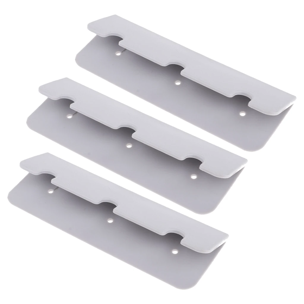3x Durable Inflatable Boat Rib Dinghy Kayak Seat Hook Clip Brackets Marine Gray