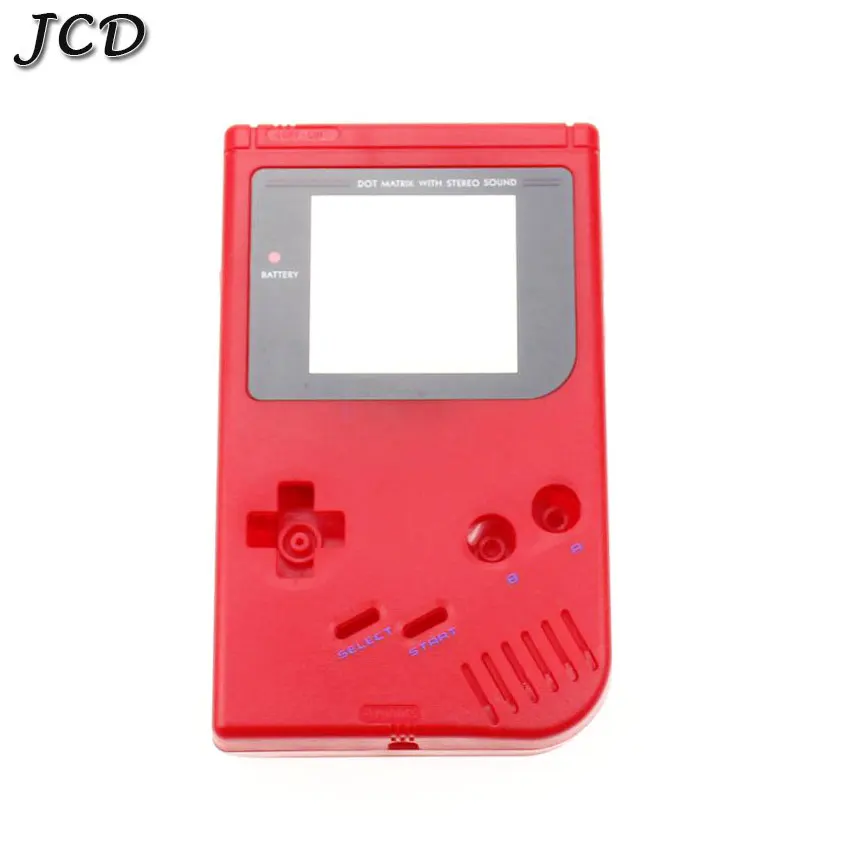 red JCD для GameBoy Классическая игра Сменный Чехол пластиковый корпус крышка с кнопкой Набор для nintendo GB корпус Чехол консоль - Цвет: red