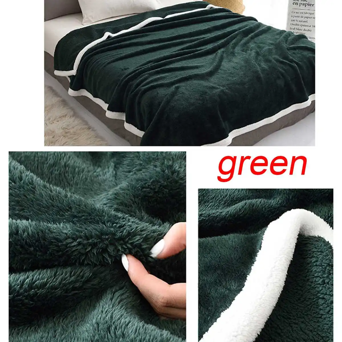 green Зимнее Фланелевое Флисовое одеяло, супер мягкое плотное теплое одеяло, s диван, Офисная кровать, тачки, спальное одеяло, домашний текстиль, фланелевое одеяло - Цвет: green