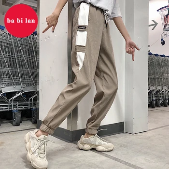

2020 spring and autumn new casual loose Korean version of wild tooling pants beam feet sports pants female ins tide