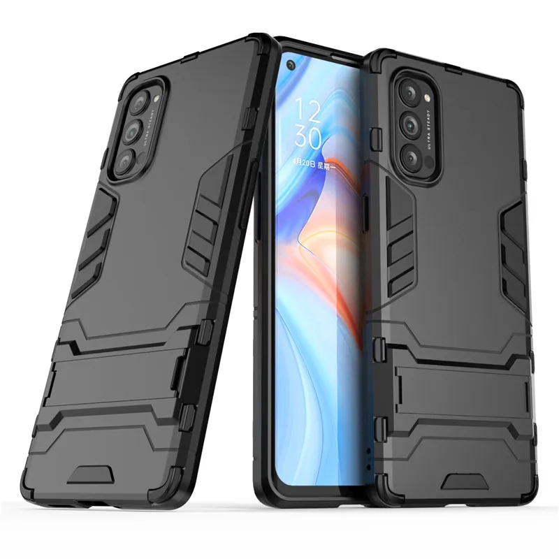 Cassa Del Supporto Per Oppo Reno4 Pro 5G Caso Realme X2 Pro Reno Ace Della Copertura Di Tpu & Pc Del Telefono Di Protezione Paraurti Per Oppo Reno4 5G