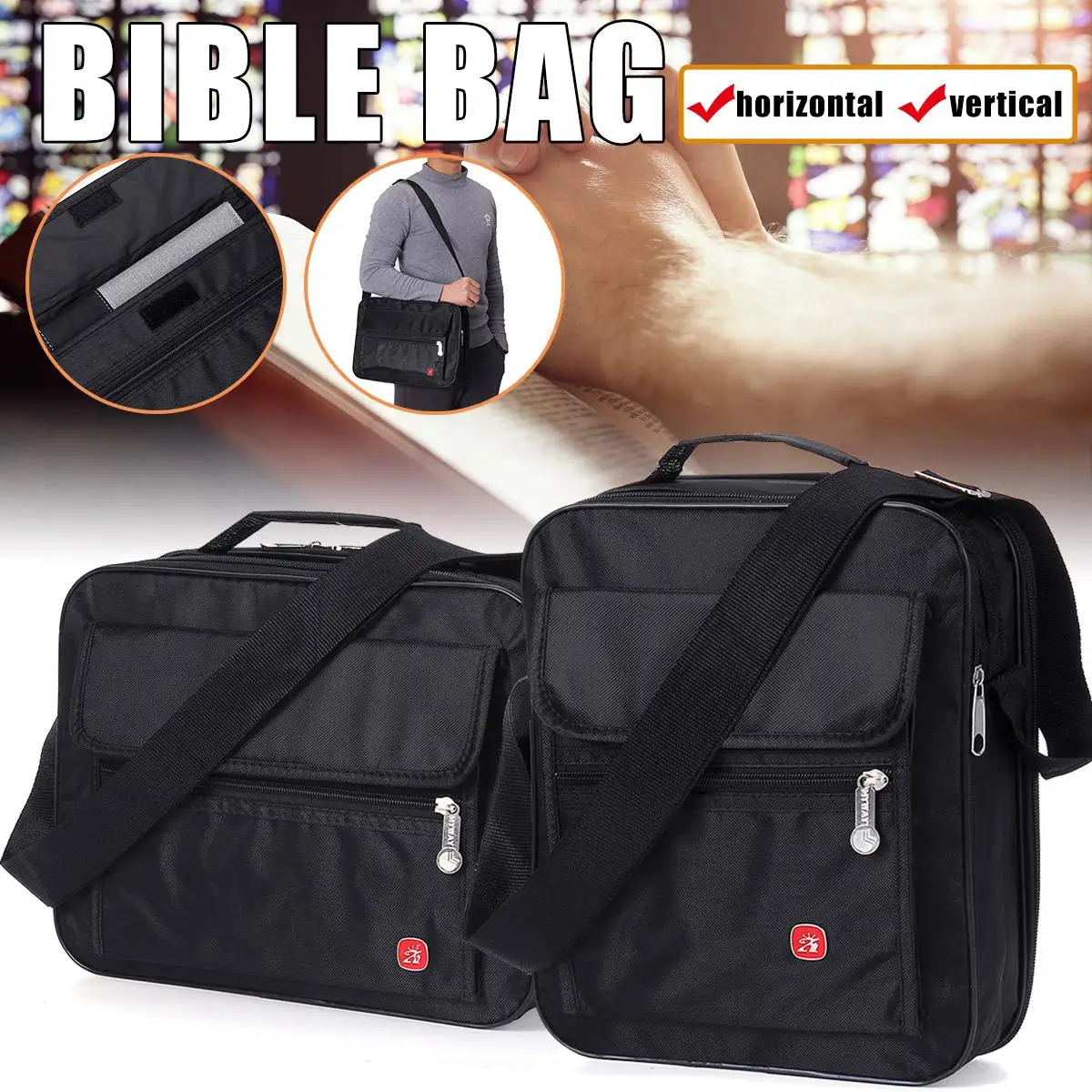 

Bible Bag Perfect Quality Book Cover With Handle Zipper Closure Design portable Carry bag Bible Study Book Handbag