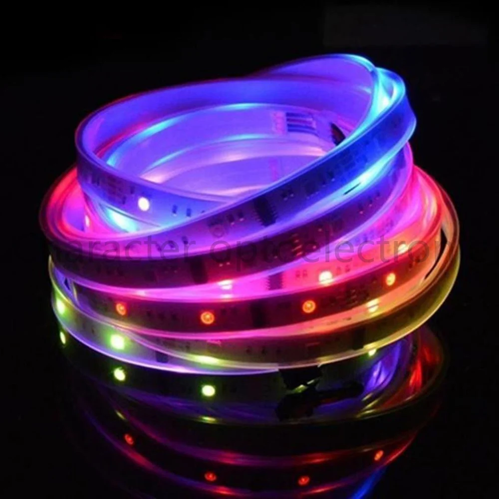 DC5V WS2812B 30/60/144 светодиодов/м Smartled pixel RGB индивидуально адресуемые светодиодные