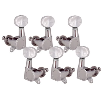 

6 Pieces 3L3R Sealed Gear Guitar String Tuning Pegs Keys for Acoustic Electric Guitar