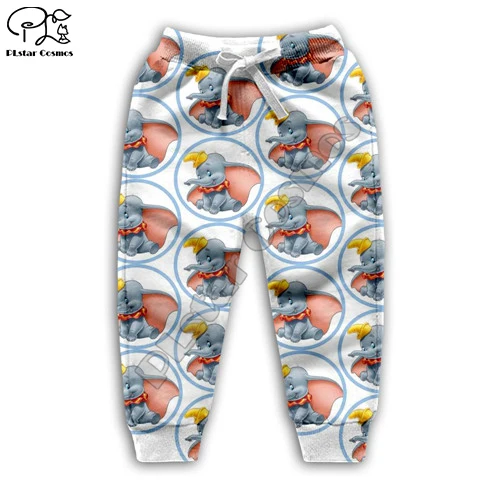 Chlid Kids Dumbo/худи с объемным принтом из мультфильма; осенние толстовки с длинными рукавами на молнии для маленьких девочек и мальчиков; kawaii; штаны