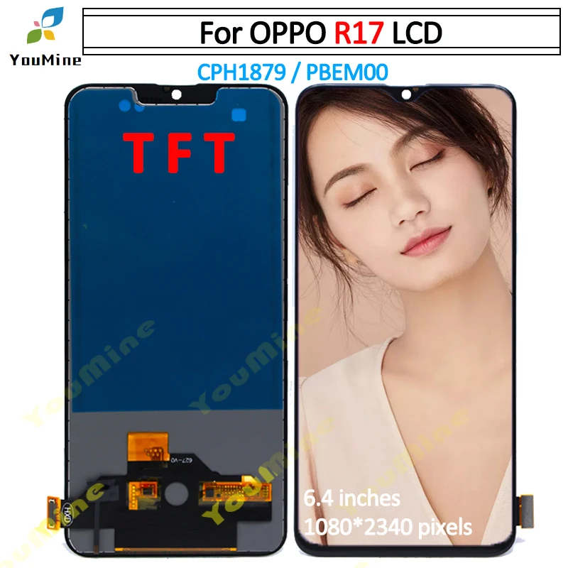 

6.4" For OPPO R17 LCD Display Touch Screen Digitizer Assembly Replacement For oppo r17 LCD TFT Quality