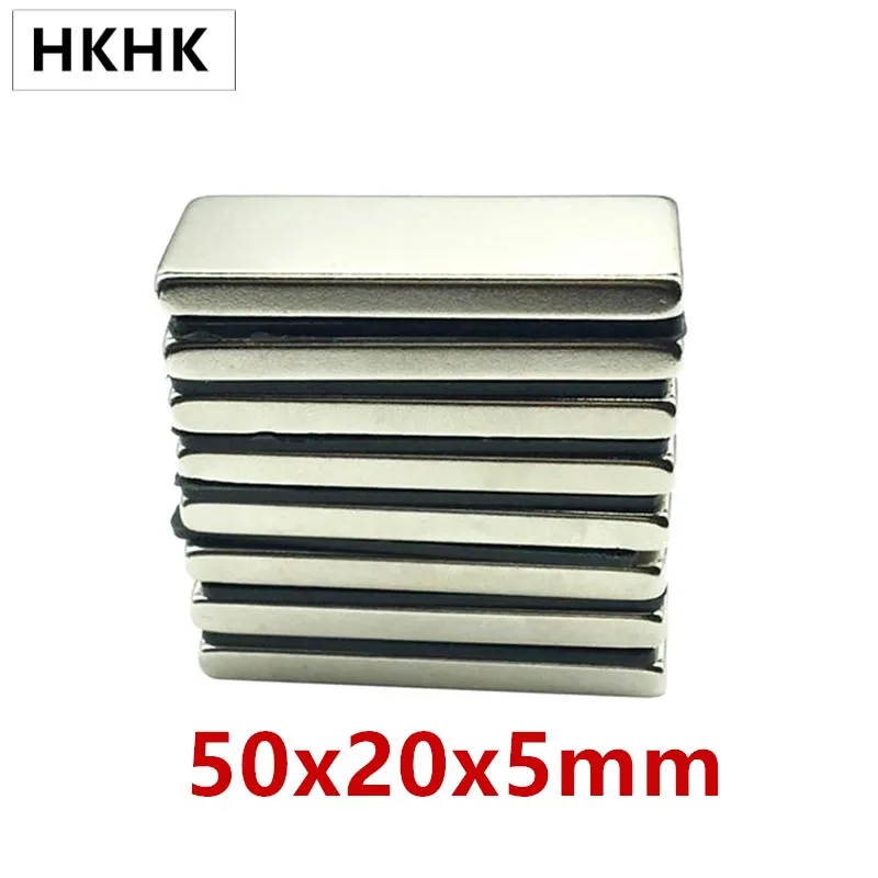 5/10/20 шт. 50 мм x 20x5 мощный квадрат магниты 50mmX20mm неодимовый магнит 50x20x5 сильный