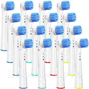 

16 Pcs Sensitive Clean Toothbrush Heads For Braun oral B D12,D16,D29,D20,D32,OC20,D10513, DB4510k 3744 3709 3757 D19 OC18 D811