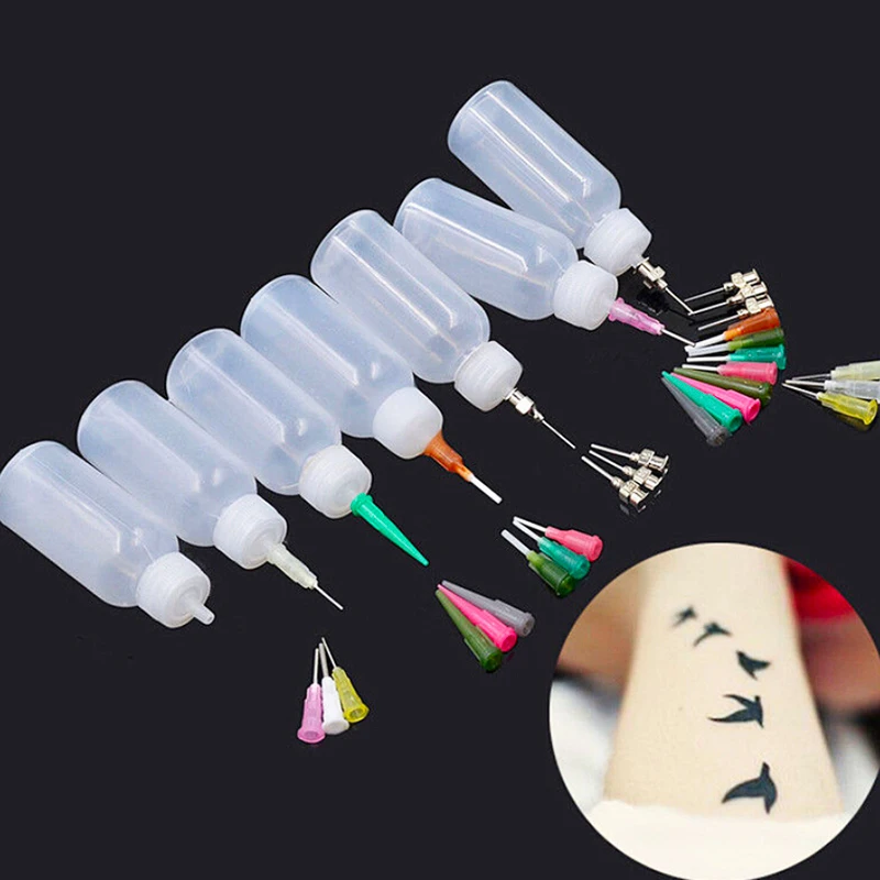 1 Set DIY Henna Paste Bottle Nozzle Tips Kit Applicator Drawing for Body Art Paint Making Tool Set Tattoo Accessories New