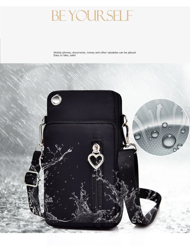 Universal Mobile Phone Bag For Samsung/iPhone/Huawei/HTC/LG Case Wallet Outdoor Sport Arm Purse Shoulder Bag Women Phone Pouch