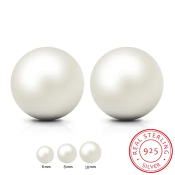 

LEKANI Freshwater Cultured Pearl Ball Stud Earrings 925 Sterling Silver Earrings for Women Korean Earings Fine Jewelry