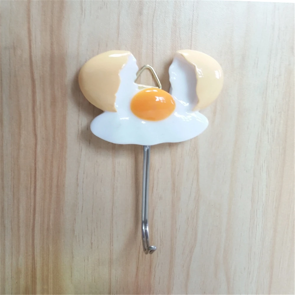 

Wall Hook Kitchen Decorative Wall Hooks For Bedroom Hanging Keys Strong Adhesive Shelf Cute Resin Egg Shape Hanger Stick