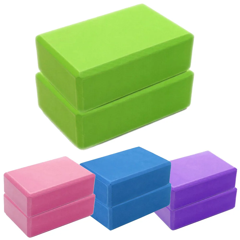 

1pc Yoga Blocks Non-Toxic Stretch-Resistant 23X15X8CM Exercise Fitness Yoga Blocks Foam Bolster Pillow Cushion EVA Gym Training