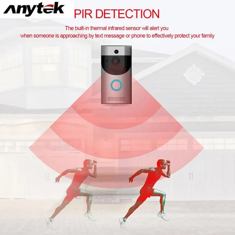Anytek B30 беспроводной WiFi домофон видео дверной звонок+ B10 дверной звонок приемник набор