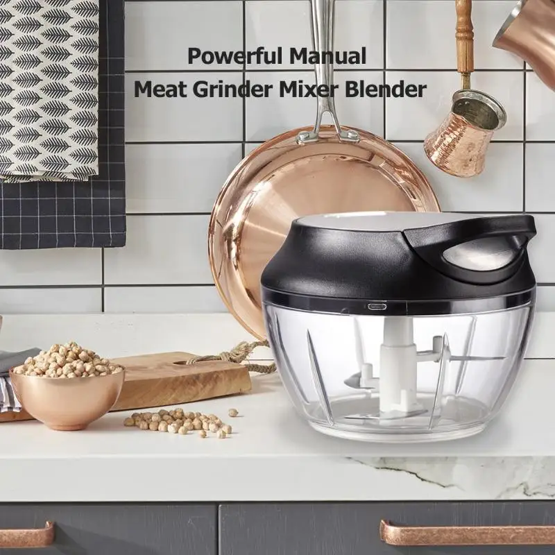 

Multifunction Manual Meat Grinder Minced Meat and Shredded Vegetables Durable Processors Food Fruit Vegetable Chopper Mincer