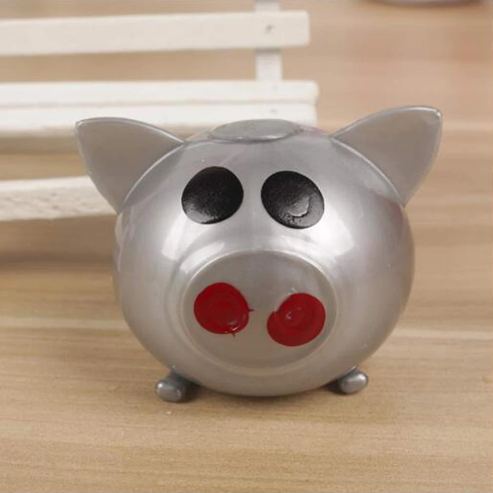 1Pc Squeeze Toys Solid Color Pig Anti Stress Splat Water Ball Jello Decompression Squeeze Toy Venting Sticky funny gift toys