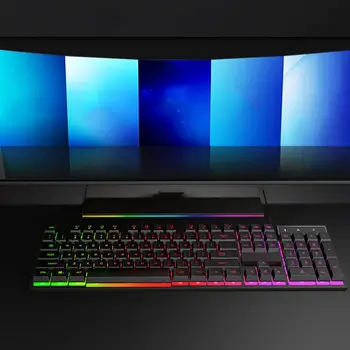 

Wired Gaming Keyboard 104 Keycaps Gamer Key Board with Backlight RGB Keyboard