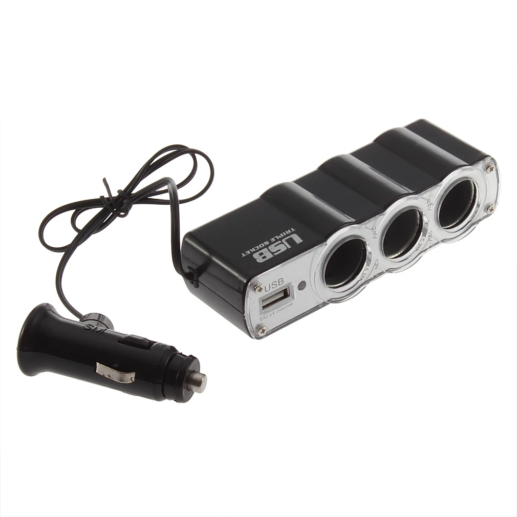 Три устройство для автомобильного зарядного устройства 100% Новый бренд и