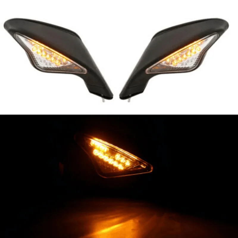

Motorcycle Turn Signal Lights Rearview Mirrors for DUCATI 848 1098 1098S 1098R 1198/S 1198R