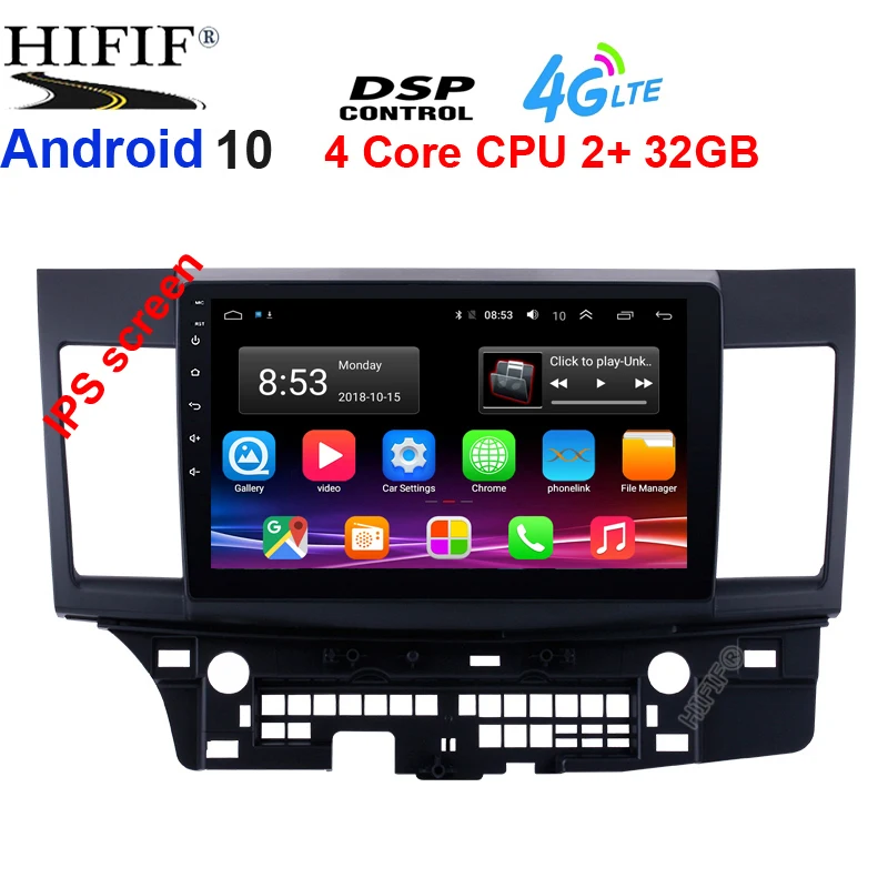 4G + 64G Android 10 0 для Mitsubishi Lancer 9 2007 2012 автомобильный Радио Мультимедиа Видео плеер