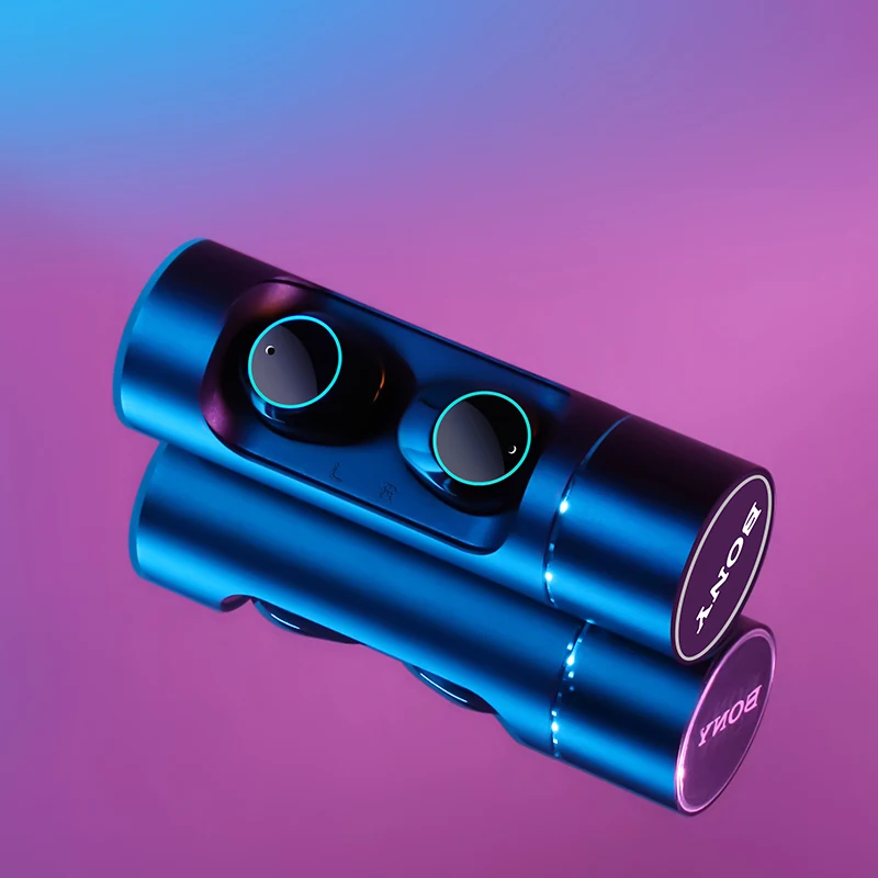 BONY TWS 5,0 Беспроводная bluetooth-гарнитура с сенсорным отпечатком пальца с двойным микрофоном спортивные Игровые наушники HD стерео Беспроводная гарнитура