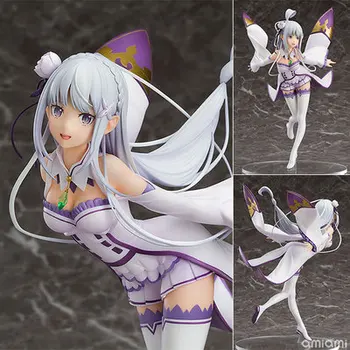 

NEW hot 22cm Anime Re:Life In A Different World From Zero Emilia Flying Ver. 1/7 Scale Painted PVC Action Figure Model Toys Doll