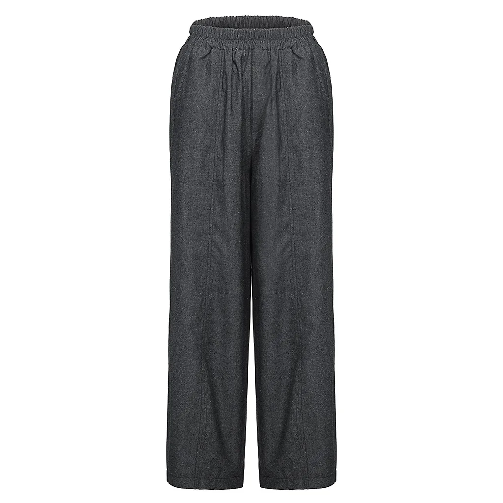 Стиль, женские модные повседневные длинные брюки, хлопковые брюки с высокой талией, одноцветные брюки, женские брюки Z816