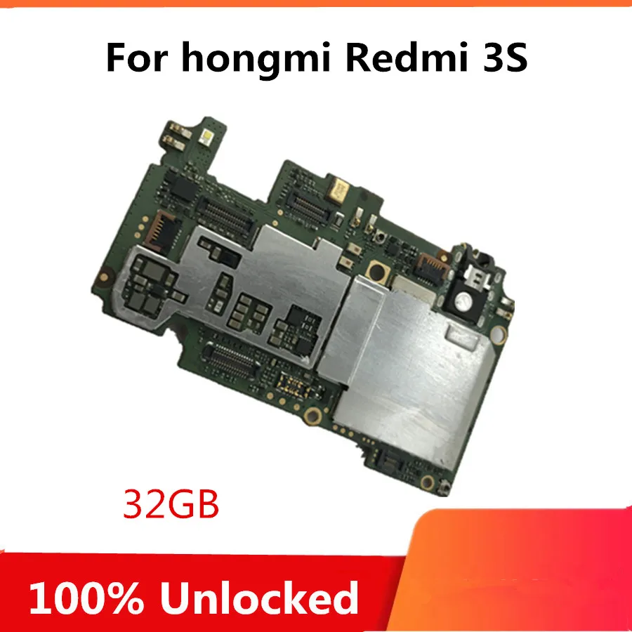 

100% Unlocked Motherboard For Hongmi Redmi 3S 32gb Good Tested Logic Board For Hongmi Redmi 3S Mainboard For Hongmi Redmi 3S
