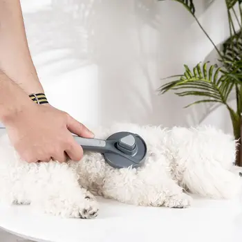 

Self Cleaning Slicker Brush – Gently Removes Loose Undercoat, Mats and Tangled R7RC