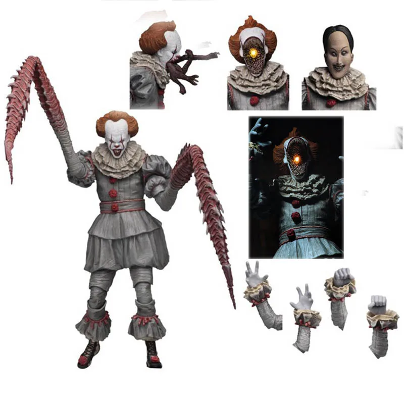 18 см 4 типа NECA Pennywise Джокер ужас фигурка игрушка кукла ужас подарок на Хэллоуин - Цвет: A in Retail Box