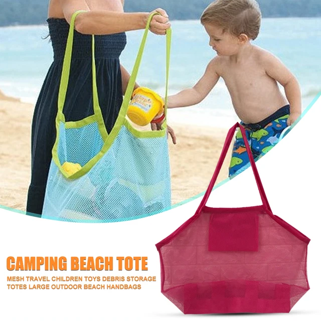 Protable Foldable Swimming Sport Tote Adult Outdoor Beach Seashell Bag Children Toys Storage Mesh Shell Bag Sundries Organizer 4
