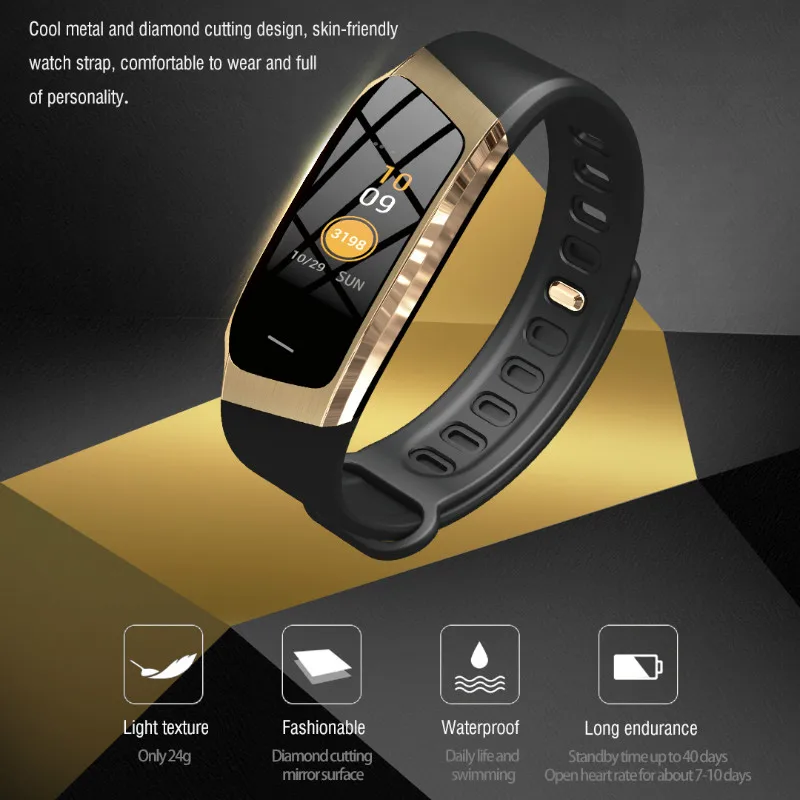 E18 smart watch color screen exercise heart rate blood pressure health monitoring waterproof exercise smartwatch for men women