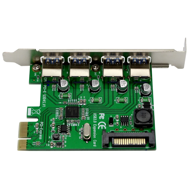 4 Порты USB 3,0 PCIe PCI Express карты расширения PCI-E на USB3.0 адаптер конвертер карт для PCI-E x1 x4 x8 x16 слот компьютер ПК