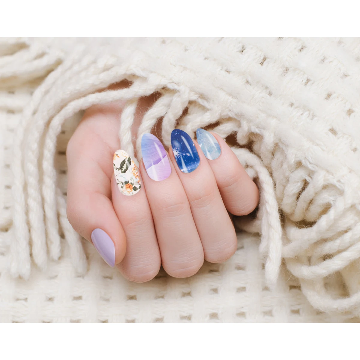 Biutee 4*100 см 10 красочных Фольга для ногтей Микс Цветок Дизайн ногтей стикер голографическая переводная наклейка персонализированный узор обертывания слайдер