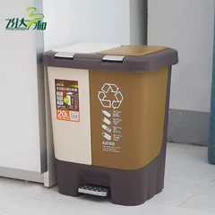 VitsunHOO-Style Creative Bathroom Rolling Cover Garbage Can Living Room Household Rectangular with Cap Garbage Can