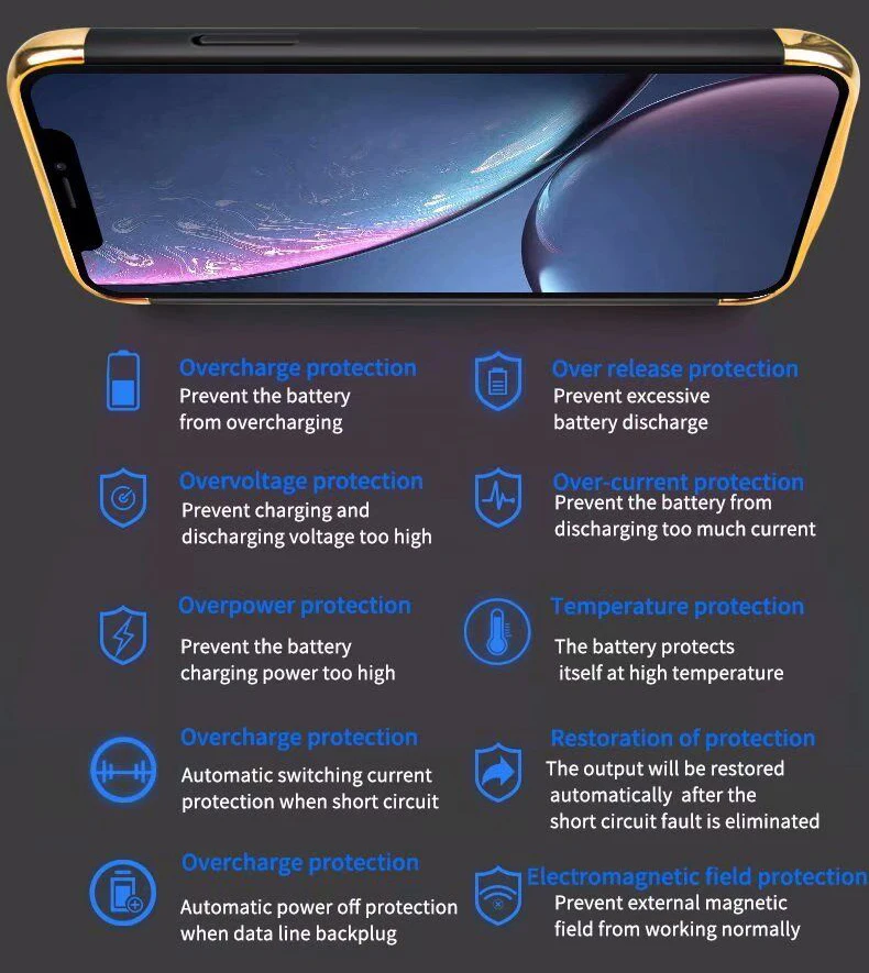 Leioua 5500 мАч power Bank для IPhone 11 Pro зарядное устройство внешнее аварийное зарядное устройство power Bank чехол для IPhone 11 11Pro Max