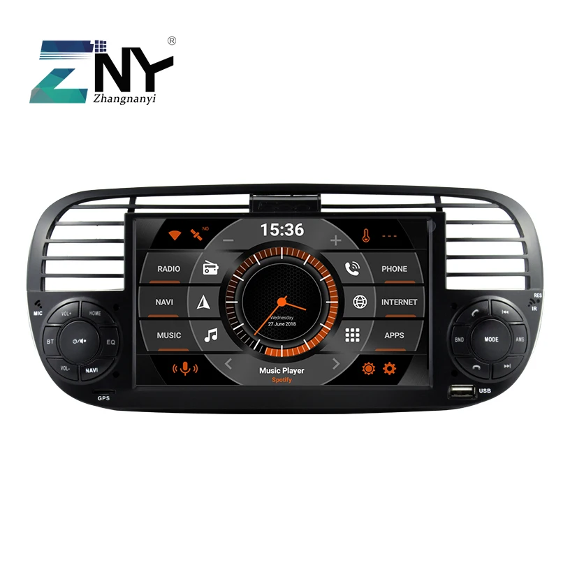 7 &quotAndroid 10 Автомобильный мультимедийный GPS стерео для Fiat 500 авто FM Радио DVD